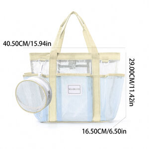Borsa tote da donna in PVC trasparente, stile vacanza. h5 Immagine5