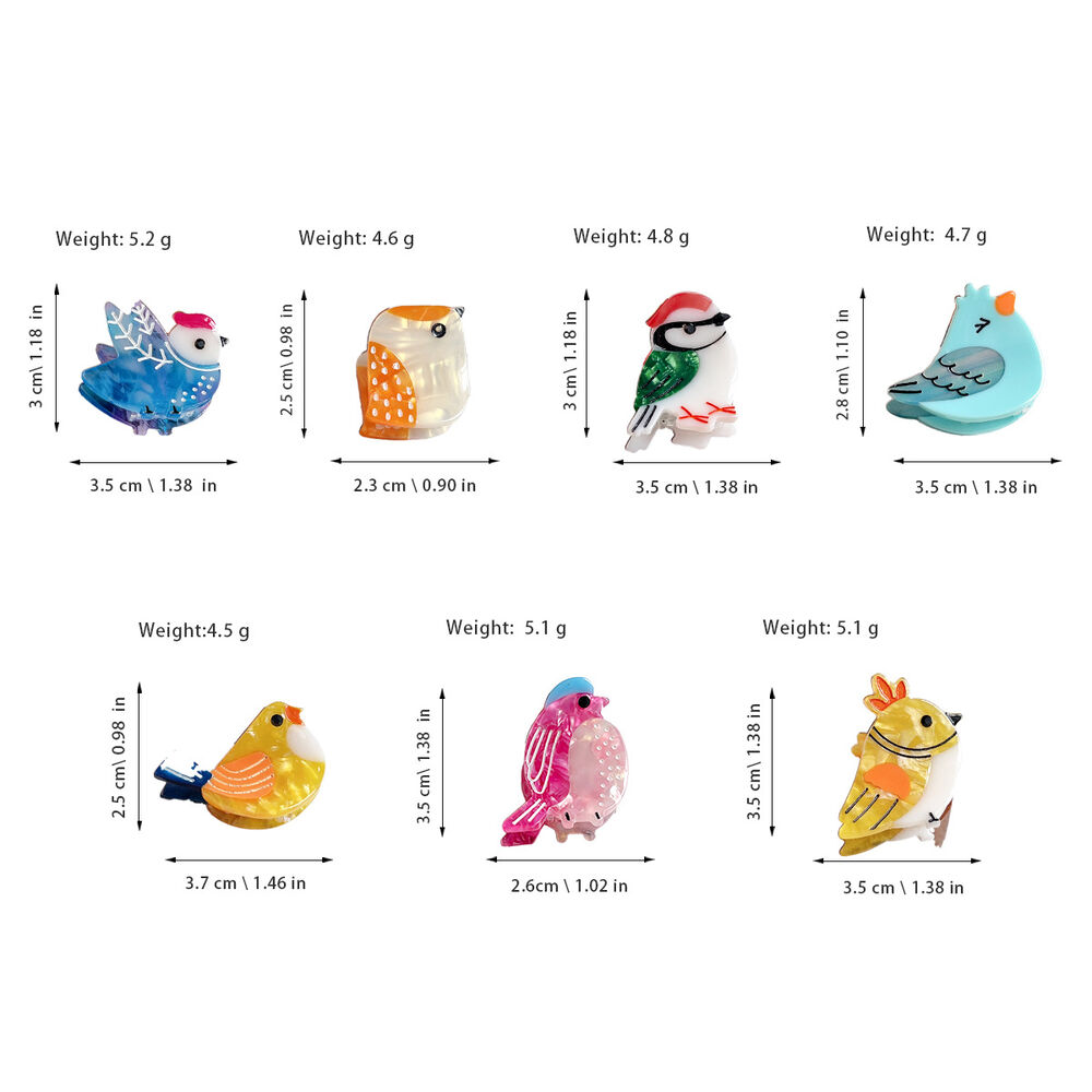 Garras de pelo de acetato con diseño de animales lindos de colores variados de la serie Simple h5Imagen3