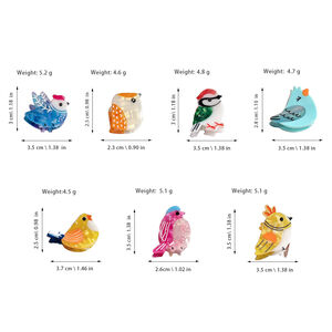 Garras de pelo de acetato con diseño de animales lindos de colores variados de la serie Simple h5 Imagen3