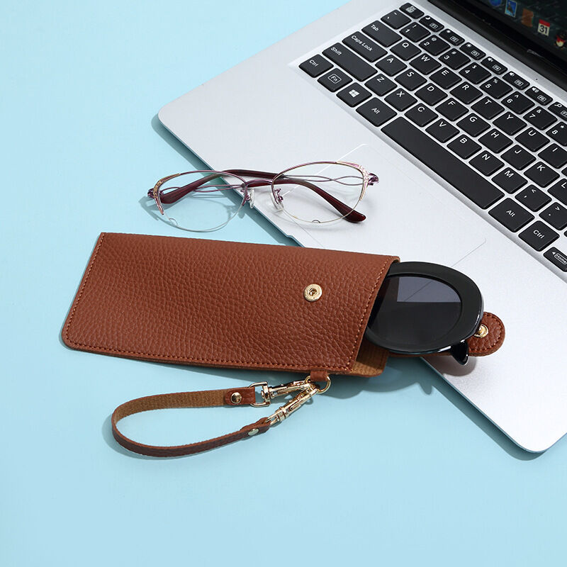 Simple Series Daily Solid Color Premium Quality Pu Sunglasses Storage Bag h5 Picture4