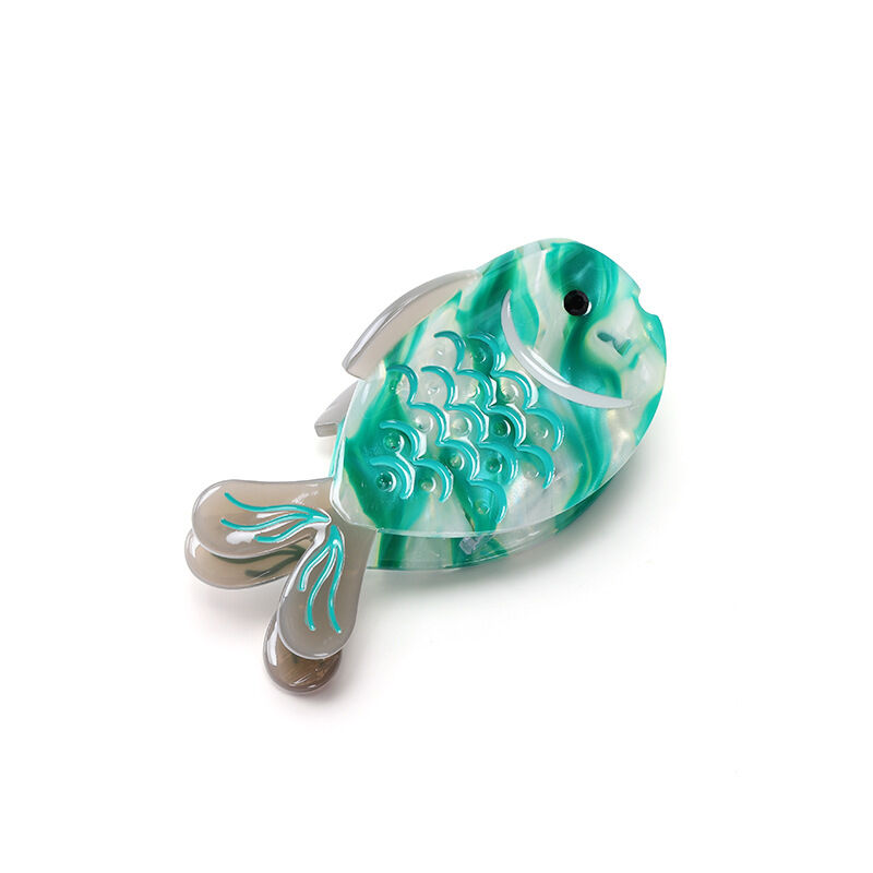 Simple Series Cute Oceanic Style Mixed Color Fish Gradient Color Acetate Hair Claws 2