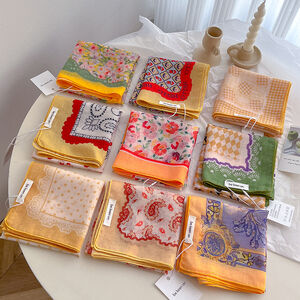 Simple Series Sweet Flower Polka Dots zomer sjaals van polyester in diverse kleuren h5 Afbeelding4