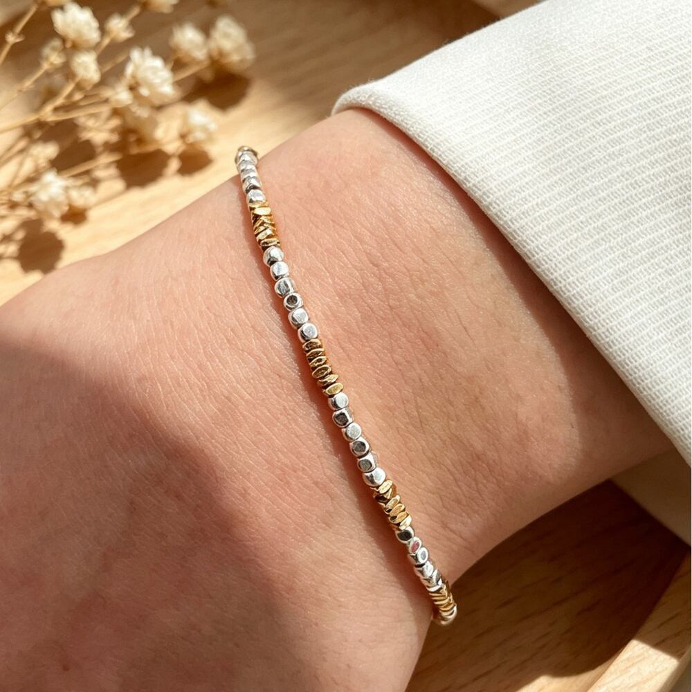 Braccialetti da donna semplici in acciaio inossidabile, impermeabili, color oro. h5Immagine3