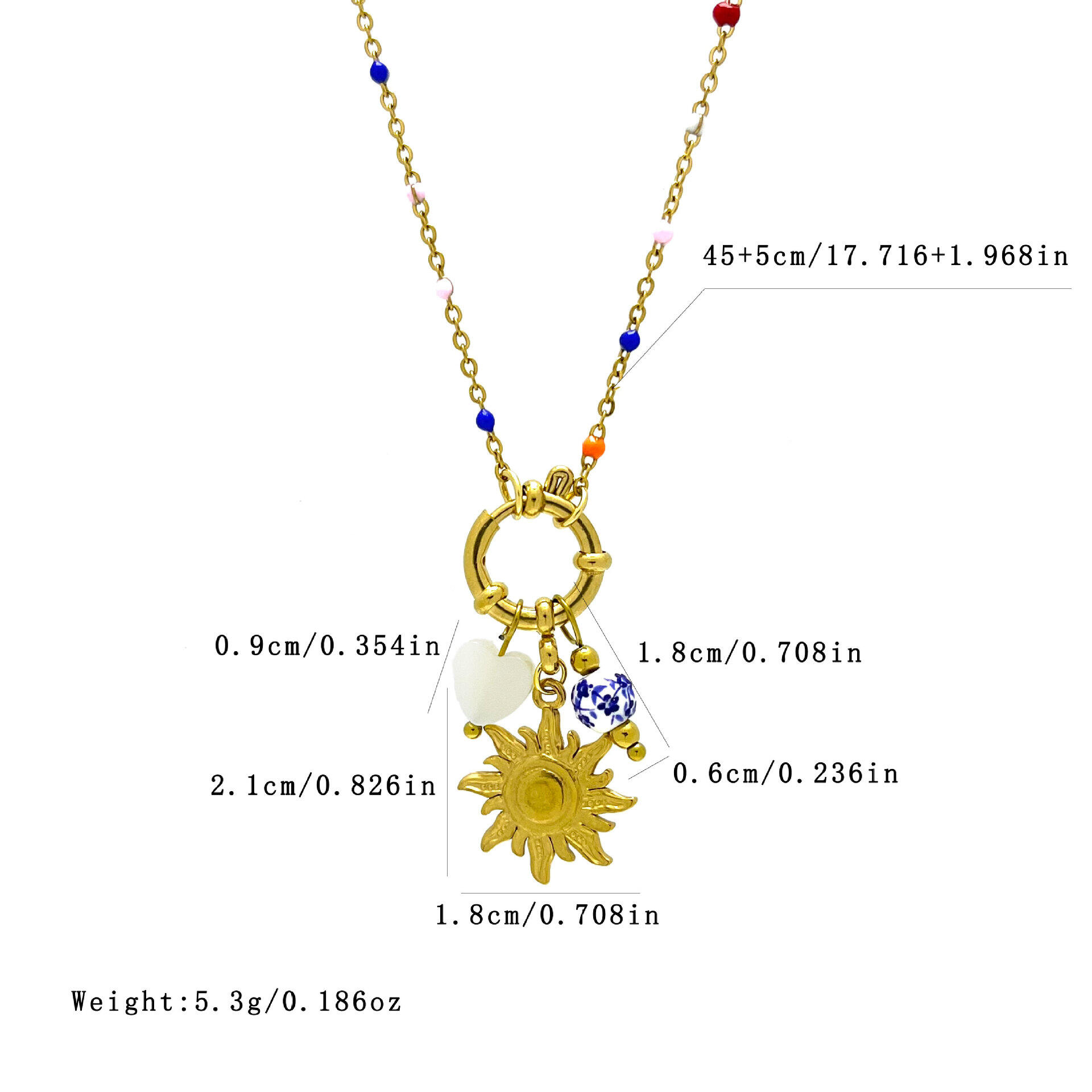Colliers pendentifs pour femmes, collection romantique, style océanique, en acier inoxydable étanche, couleur or, motif cœur, idéal pour les vacances. Image5