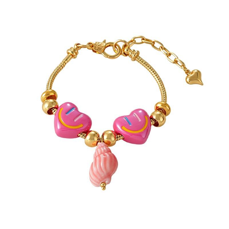 Cute Smiling Face Heart Oceanic Style Charm Bracelets Picture2