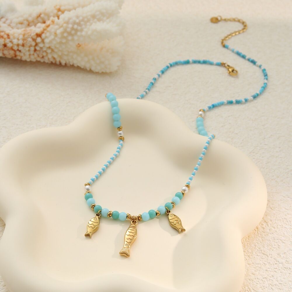 Simple Series Daily Fish Chain Stainless Steel Waterproof Gold Color Women's Chain Necklaces Picture3