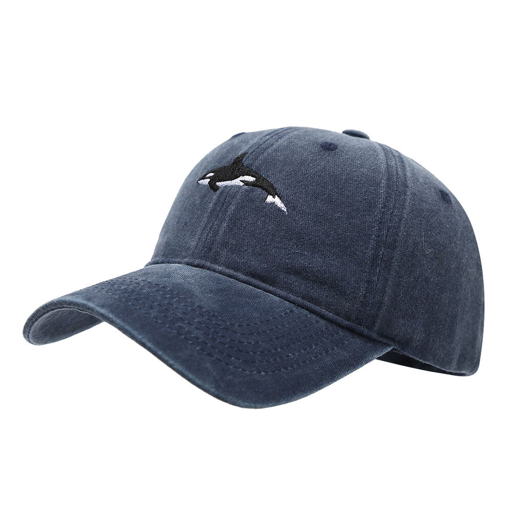 Simple Series Casual Solid Color Oceanic Style Fish Cotton Baseball Cap Picture3