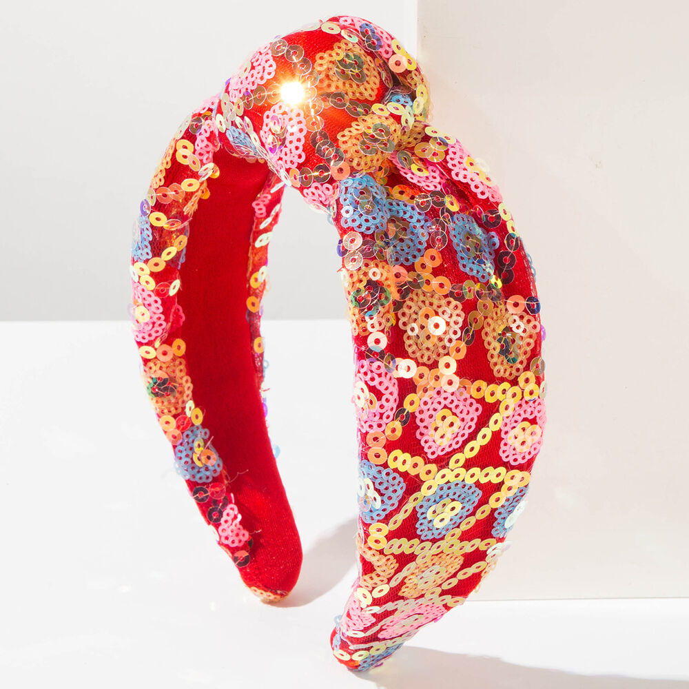 Romantic Series Sweet Heart Beads Fabric Hair Bands