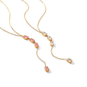 Simple Series Daily Chain Circle Stainless Steel Waterproof Gold Color Zircon Women's Pendant Necklaces h5 Picture6