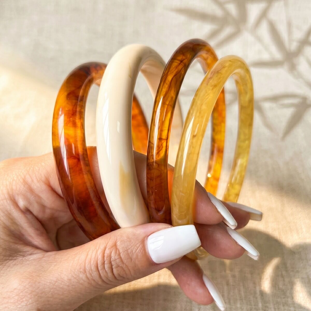 Gradient Color Resin Women's Bracelets Sets
