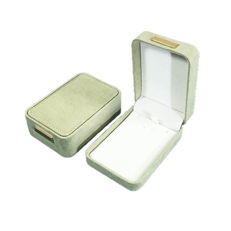 Simple Elegant Solid Color Retro Rectangle Fabric Jewelry Boxes h5Picture5