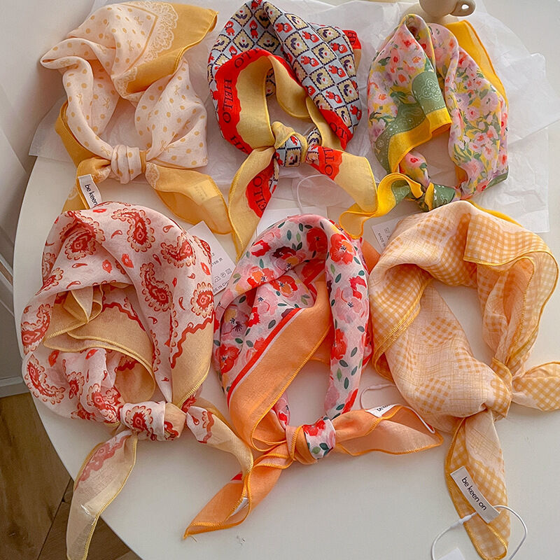 Simple Series Sweet Flower Polka Dots zomer sjaals van polyester in diverse kleuren h5Afbeelding2