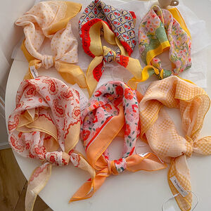 Simple Series Sweet Flower Polka Dots zomer sjaals van polyester in diverse kleuren h5 Afbeelding2