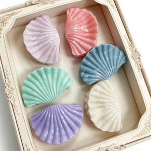 Simple Series Daily Solid Color Oceanic Style Shell Gradient Color Acrylic Hair Claws h5 Picture2
