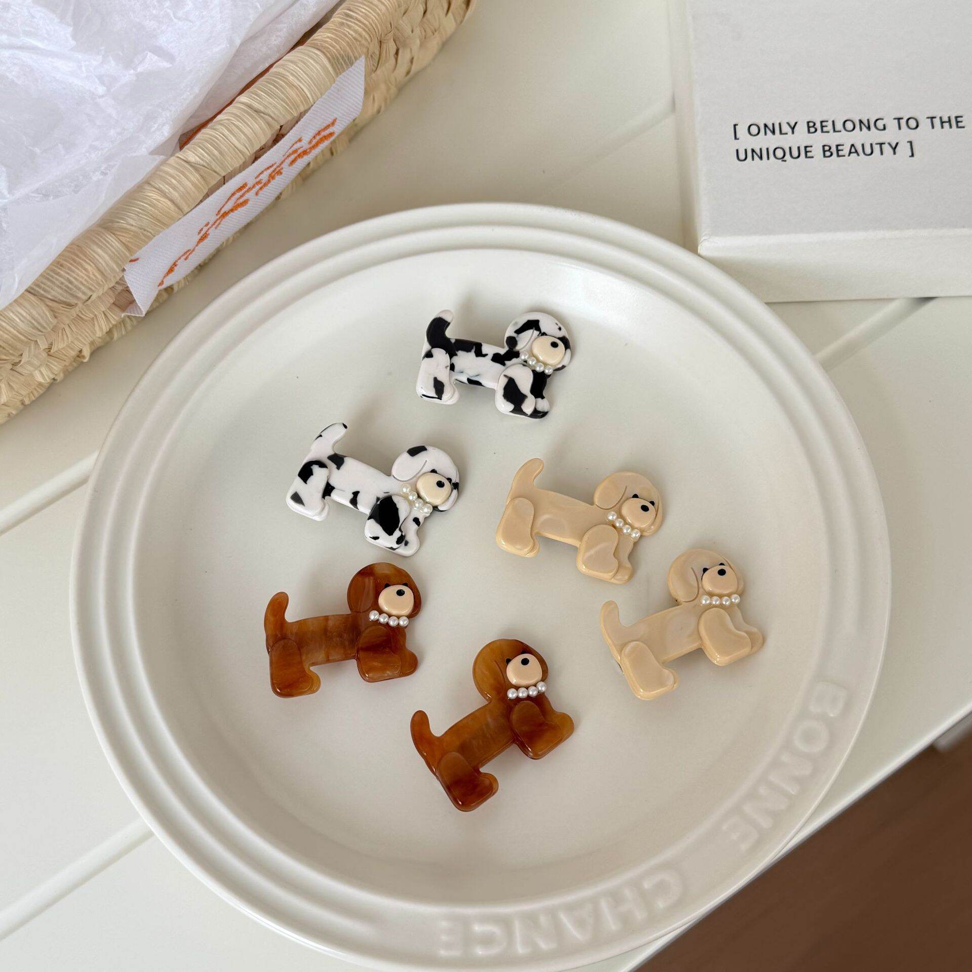 Simple Series Cute Animal Gradient Color Acetate Hair Clips