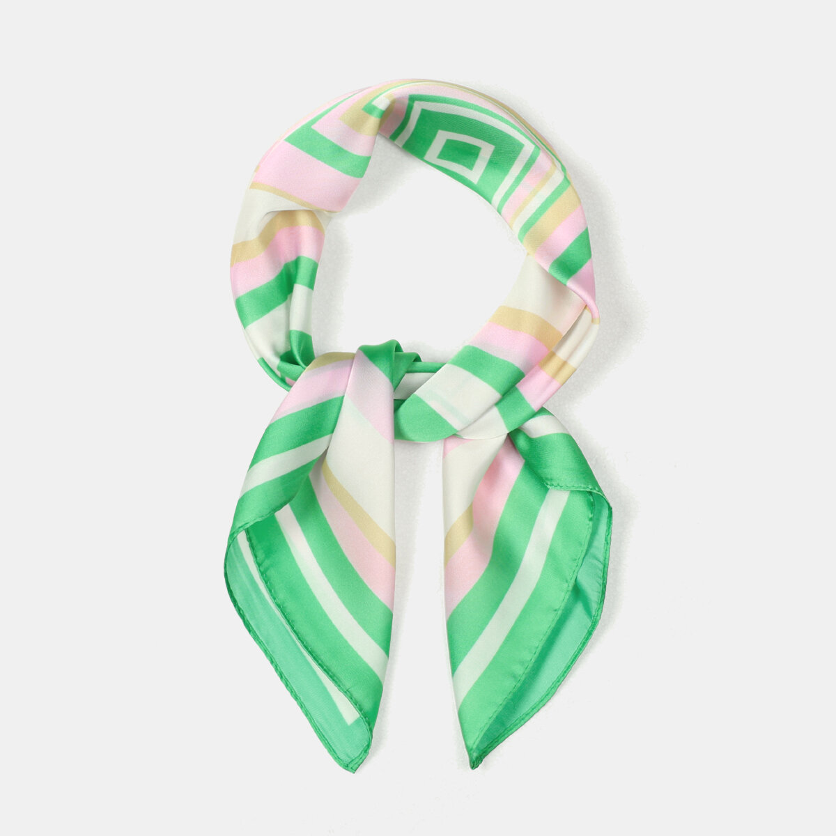 Bufandas de verano de poliéster con estampado geométrico y rayas de colores variados, de la serie Simple Daily Stripe. 2