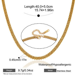 Simple Series Daily Chain Stainless Steel Waterproof Gold Color Women's Chain Necklaces h5