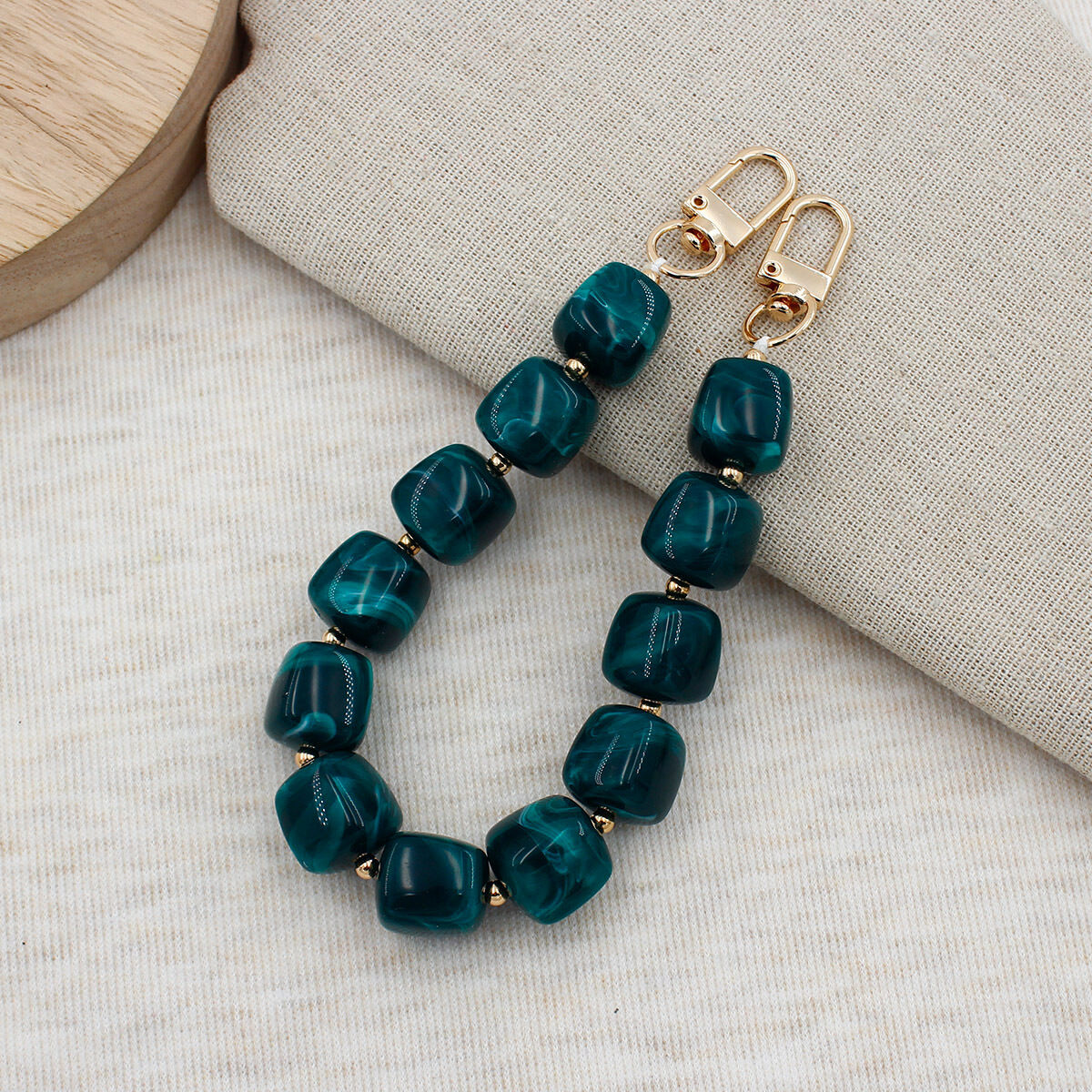 Simple Series Retro Beads Mixed Color Gradient Color Acrylic Phone & Bag Chain h5 