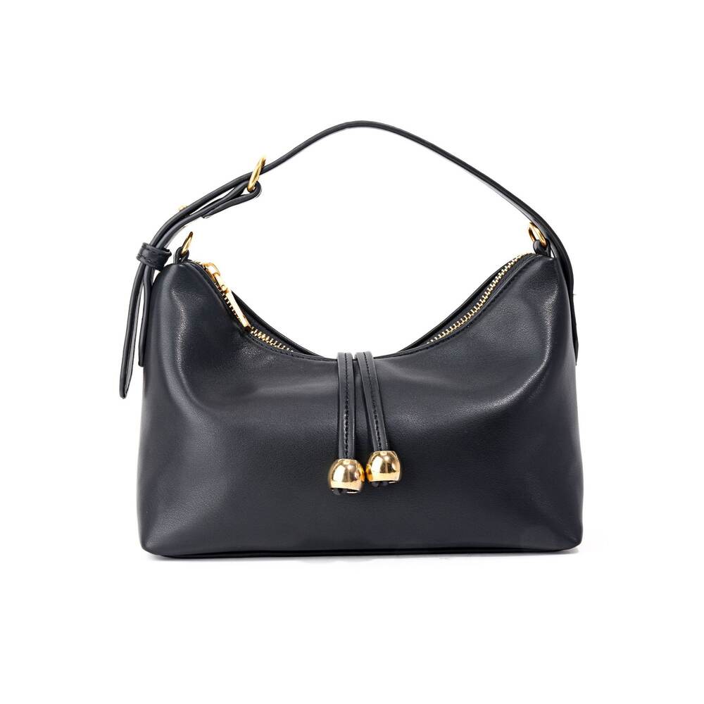 Bolsos de mano minimalistas de color liso de PU para mujer Imagen2