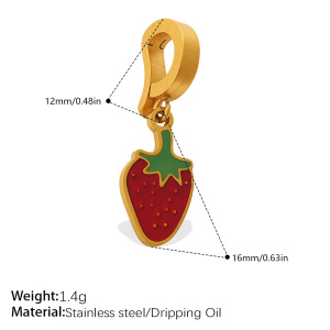 Simple Series Daily Fruit Stainless Steel Waterproof   Gold Color  Women's Pendants h5 Picture2