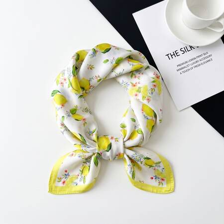 Lässige Sommerschals aus Polyester, schlichte Serie, mit Blumen-, Frucht- und Blattmotiven in verschiedenen Farben, Kirschblüten und Kirschbaummotiven