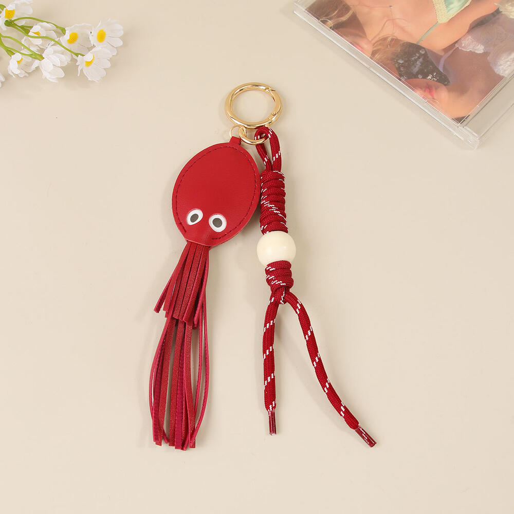 Simple Series Natural Animal Octopus Twist Oceanic Style Tassel Premium Quality PU Bag Charms h5Afbeelding3