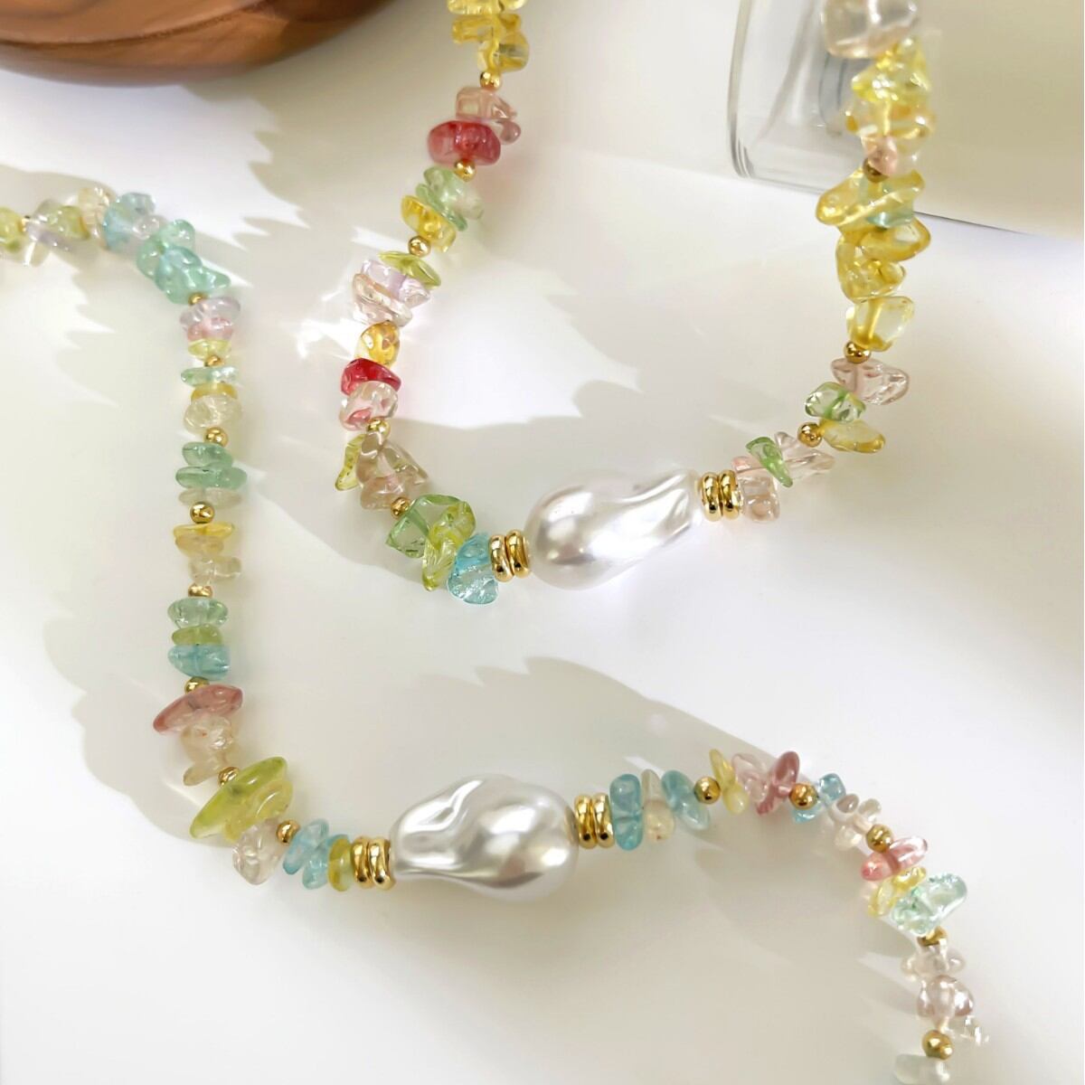 Colliers de perles pour femmes, collection romantique Sweet Beads, pierres naturelles h5 Image2