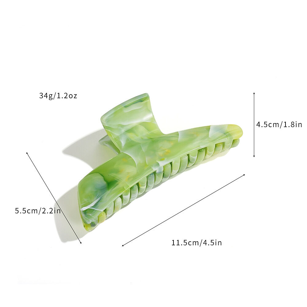 Simple Series Daily Irregular Shape Solid Color Gradient Color Acrylic Hair Clips h5 Picture5