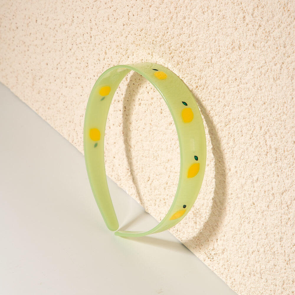 Simple Series Natural Fruit Solid Color Acetate Hair Bands 2