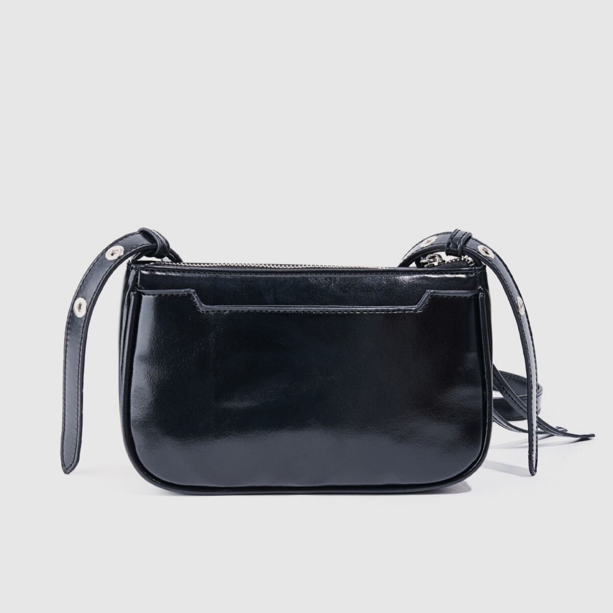 Bolsos cruzados para mujer de PU de color liso con herrajes metálicos estilo oficina Imagen5