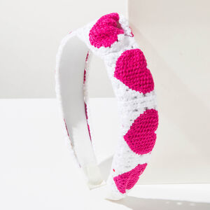 Romantic Series Sweet Heart Mixed Color Woven Fabric Hair Bands h5