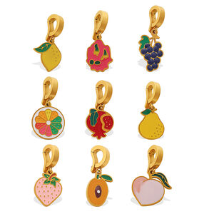 Simple Series Daily Fruit Stainless Steel Waterproof Gold Color Women's Pendants h5 Picture5