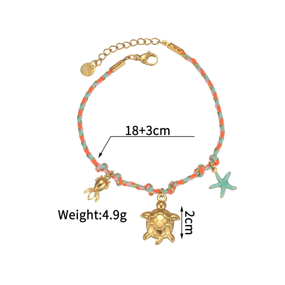 Braccialetti intrecciati da donna in stile oceanico per le vacanze