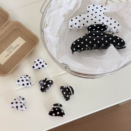Simple Series Daily Solid Color Polka Dots Acetate Hair Claws