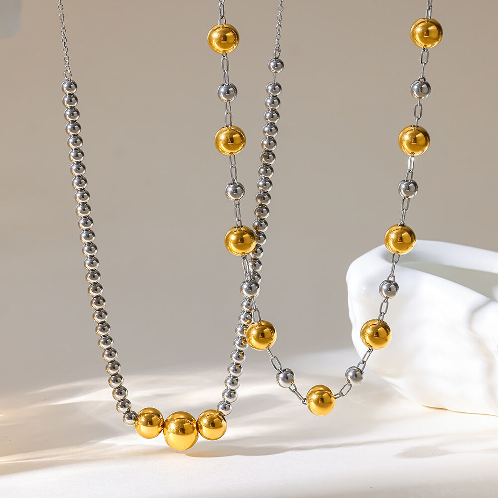 Simple Series – Täglich wechselnde, wasserfeste Damen-Ketten aus Edelstahl in Goldfarbe