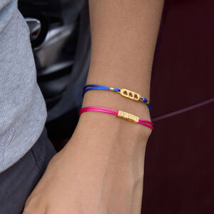 Simple Series Sweet Letter Stainless Steel Waterproof Gold Color Women's Braided Bracelets h5 Picture2
