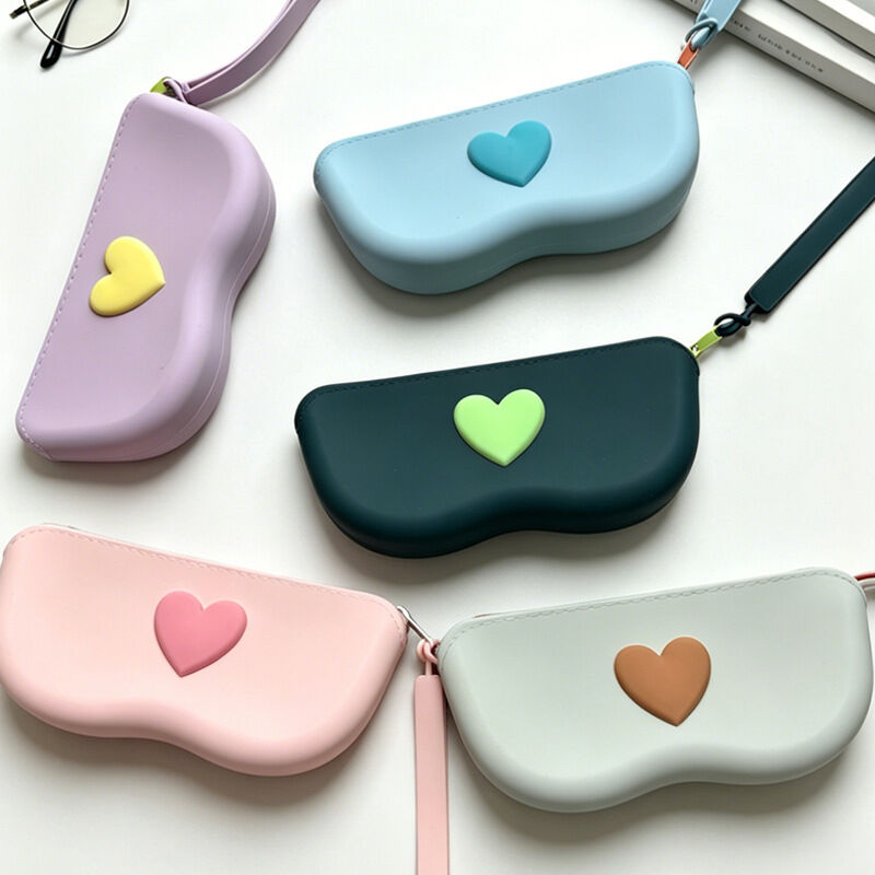 Custodia per occhiali da sole Simple Series Sweet Heart in gel di silice, colori misti Immagine3