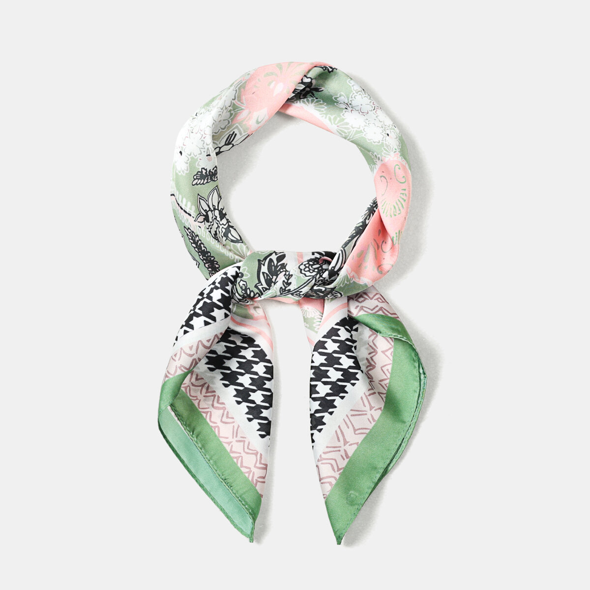 Bufandas de verano de poliéster con estampado floral, pata de gallo y cachemir en colores variados, de la serie Ethnic. 2