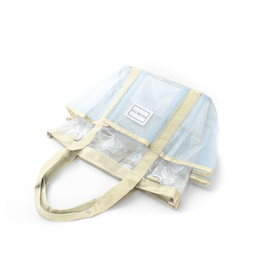 Borsa tote da donna in PVC trasparente, stile vacanza. h5Immagine4