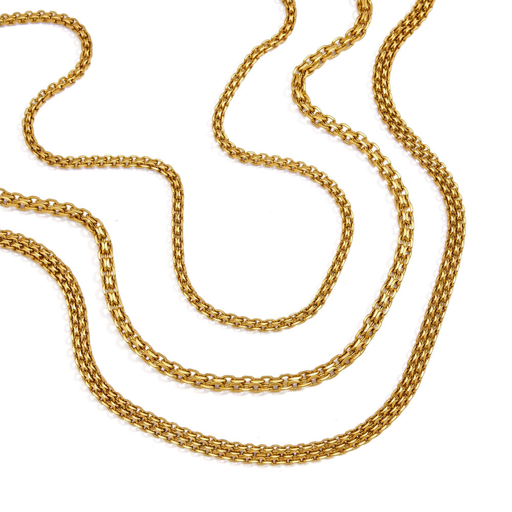 Simple Series Daily Chain Stainless Steel Waterproof Gold Color Women's Chain Necklaces Picture5