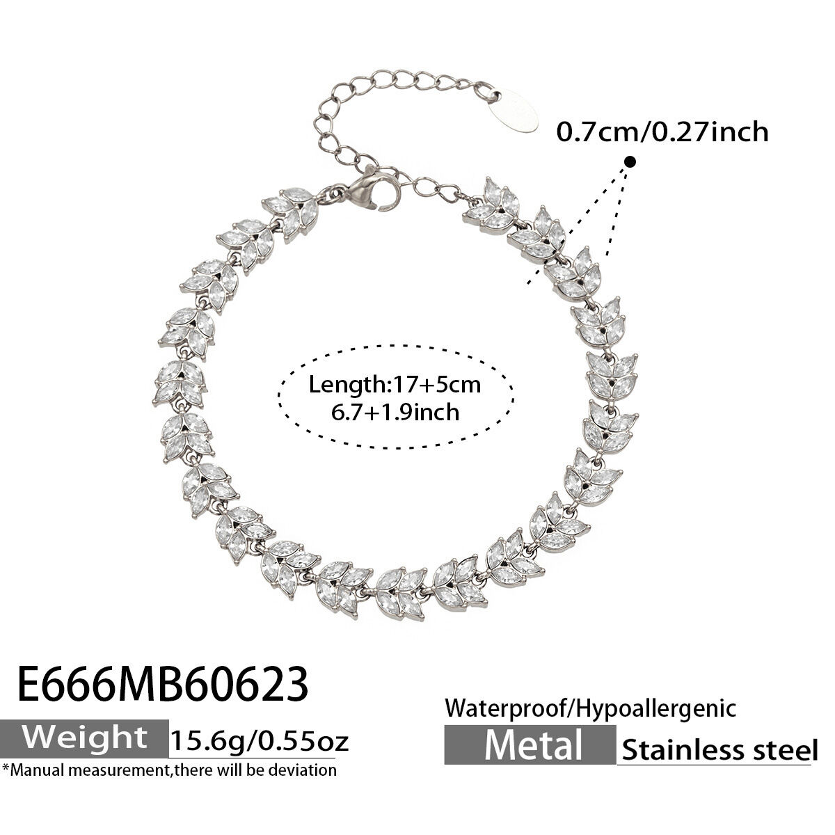 Luxurious Series Elegant Leaf Stainless Steel Waterproof   Gold Color  Zircon Women's Jewelry Sets 