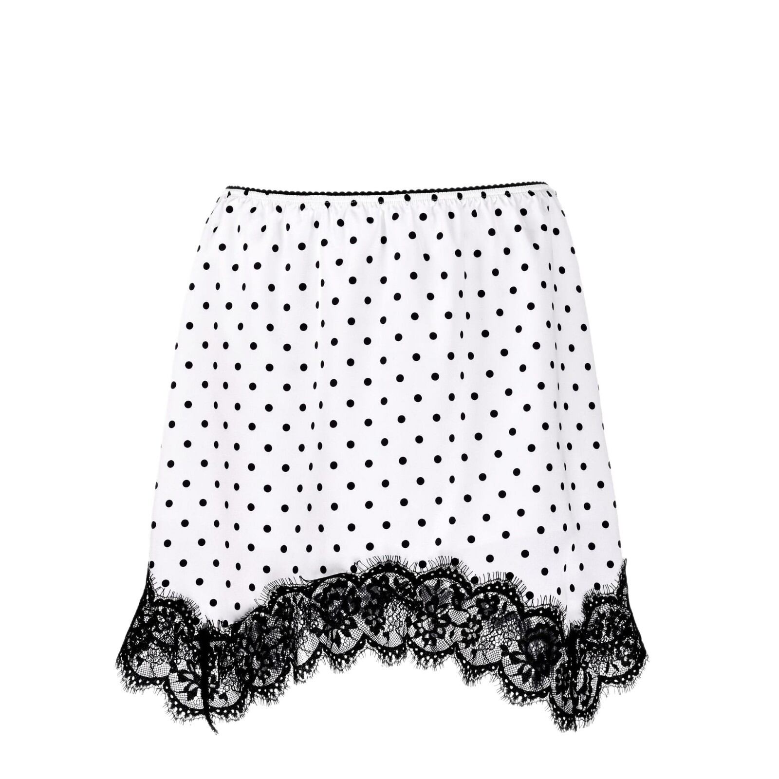 Elegant and Simple Polka Dot Lace Midi Skirt 2