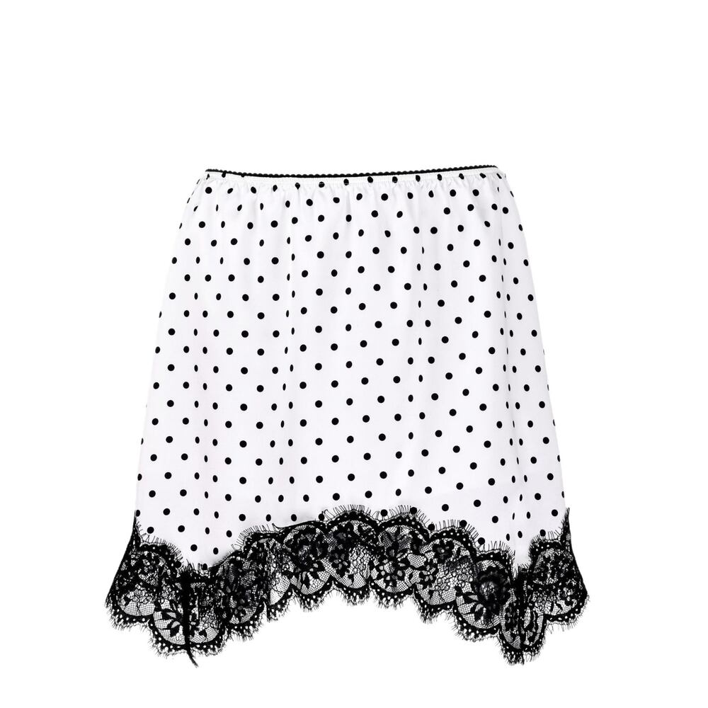 Elegant and Simple Polka Dot Lace Midi Skirt Picture2