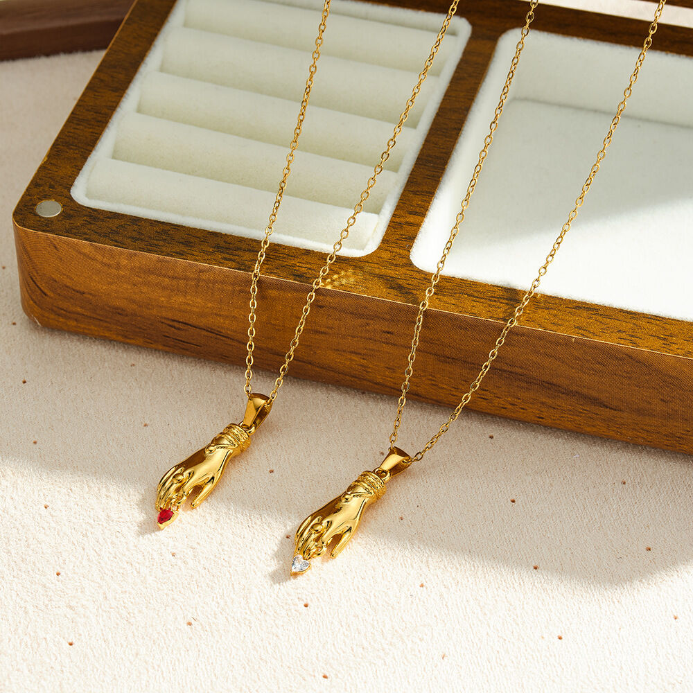 Romantic Series Cute Irregular Shape Stainless Steel Waterproof   Gold Color  Women's Pendant Necklaces