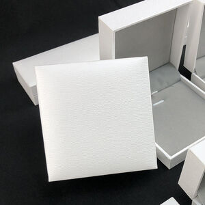 Simple Elegant Solid Color Flannelette Daily Rectangle Paper Jewelry Boxes h5 Picture4