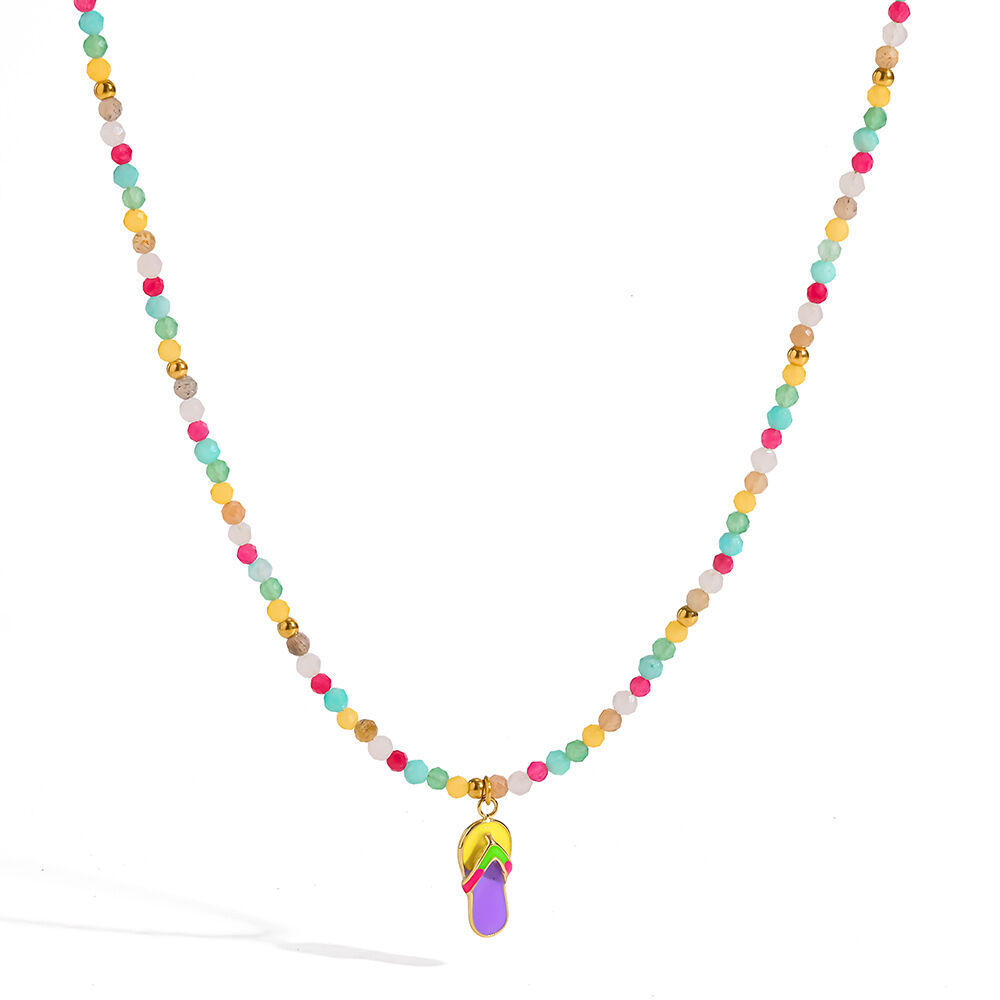 Conjuntos de joyería para mujer de acero inoxidable, acrílico color oro, con forma geométrica, sencillos y dulces, resistentes al agua. h5 Imagen4