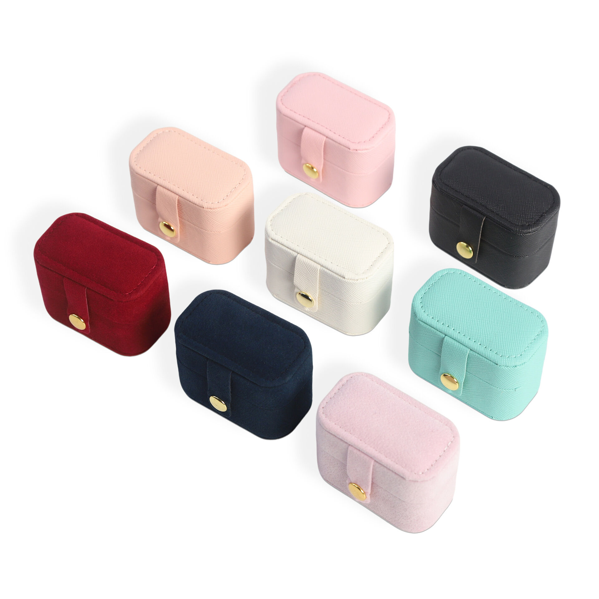 Simple Series Daily Rectangle Pu Jewelry Boxes