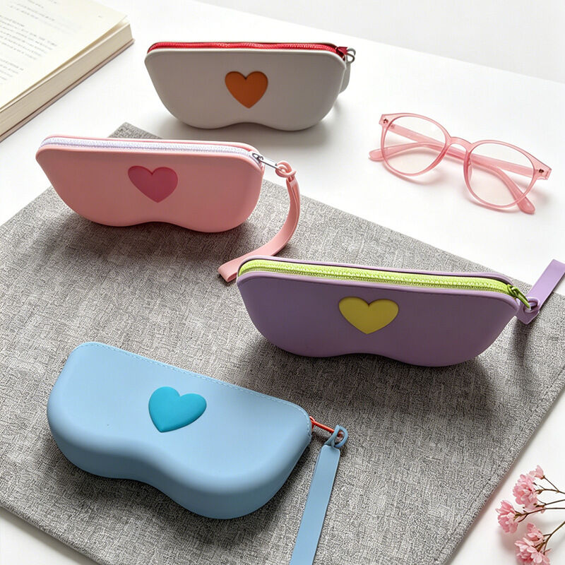 Custodia per occhiali da sole Simple Series Sweet Heart in gel di silice, colori misti Immagine4
