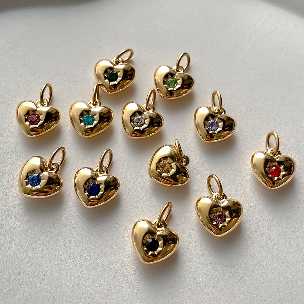 Simple Series DIY Retro Heart Stainless Steel Waterproof Gold Color Women's Pendants Picture4