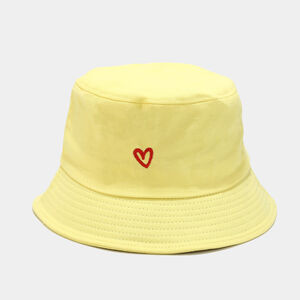 Simple Series Daily Heart Solid Color Cotton Bucket Hats h5